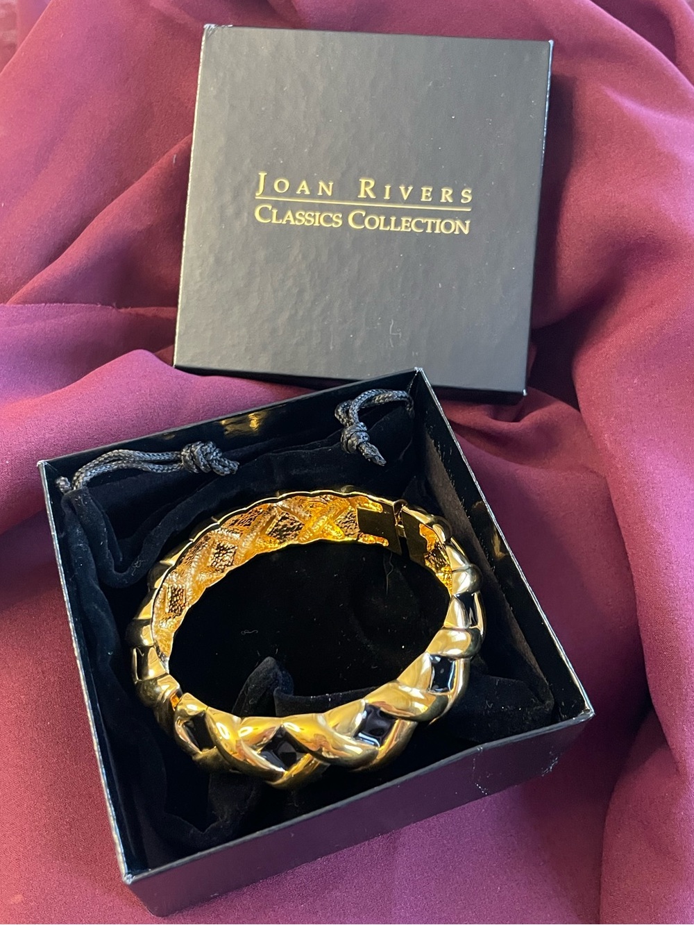Joan Rivers Shiny Gold Braided Link Bracelet